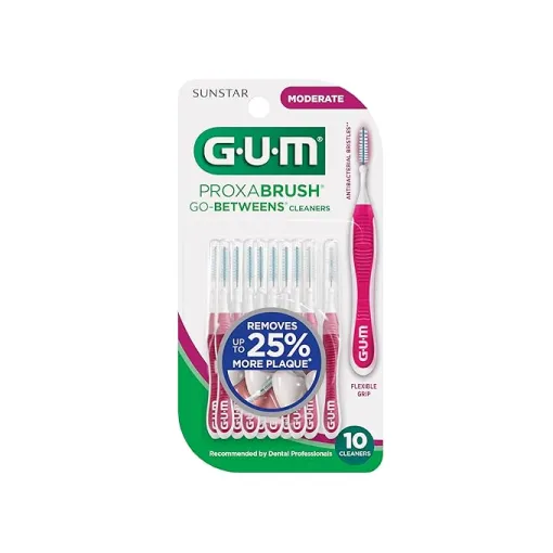 Three packs of DrTung's Smart Floss, each featuring different packaging colors and promoting plaque removal.